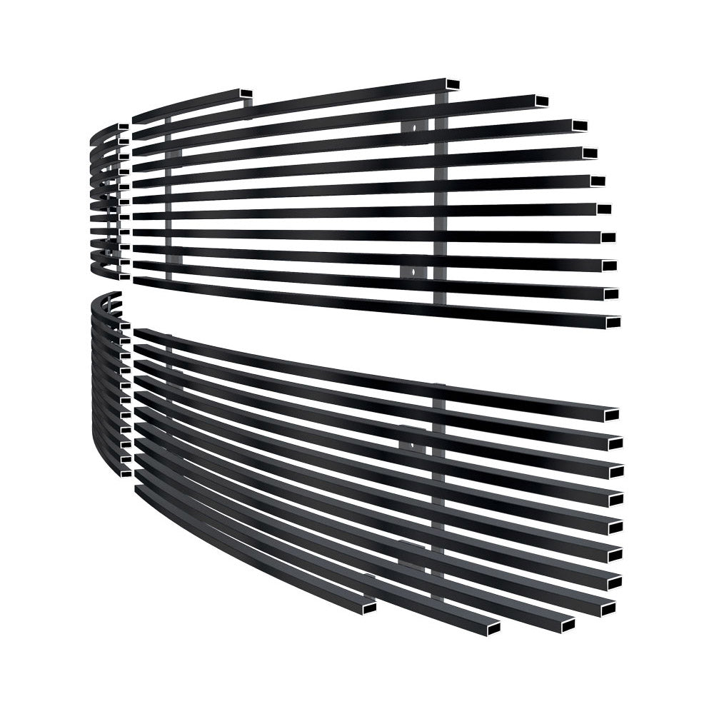 APS GR04FEG19J Main Upper Black Stainless Steel Billet Grille Fits 2006-2008 Dodge Ram 1500