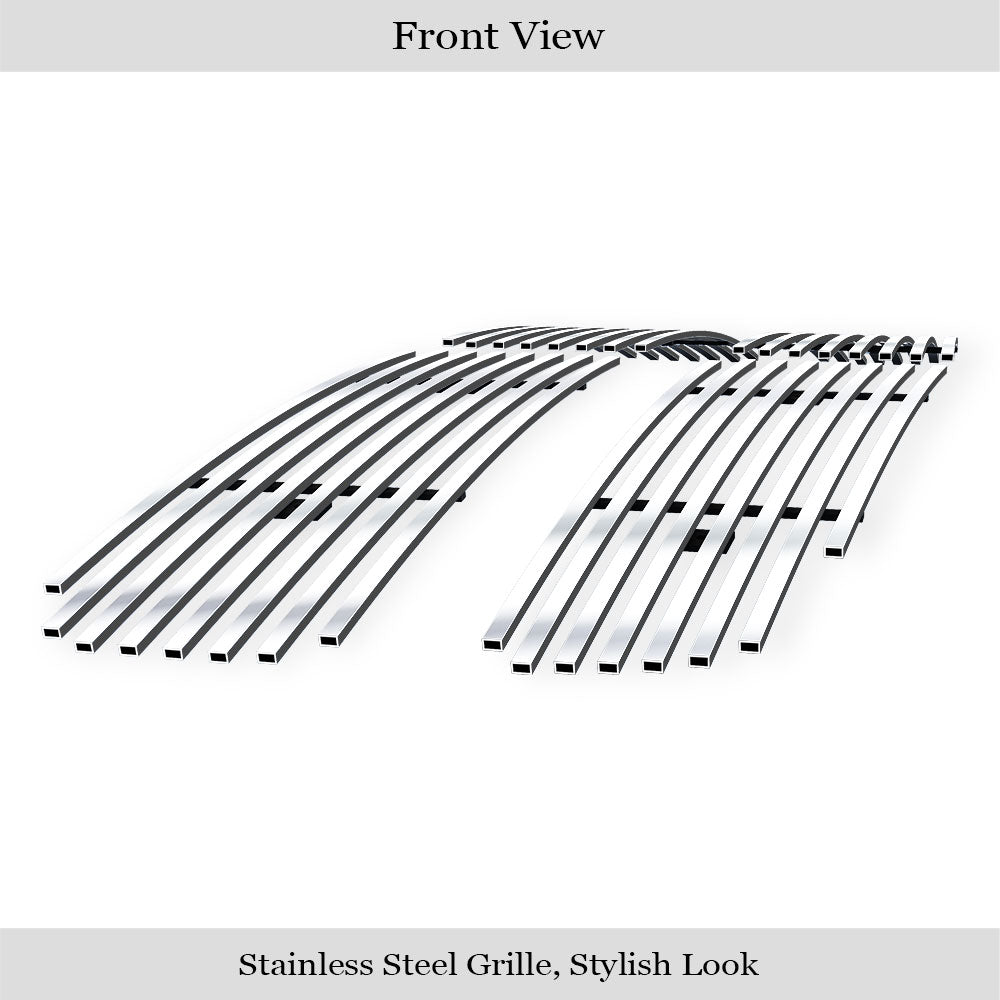 APS GR04FEG20S Main Upper Stainless Steel Billet Grille Fits 2002-2005 Dodge Ram