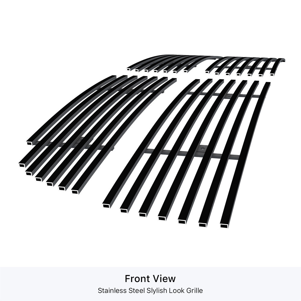 APS GR04FFC31J Main Upper Black Stainless Steel Billet Grille Fits 2013-2018 Ram 2500