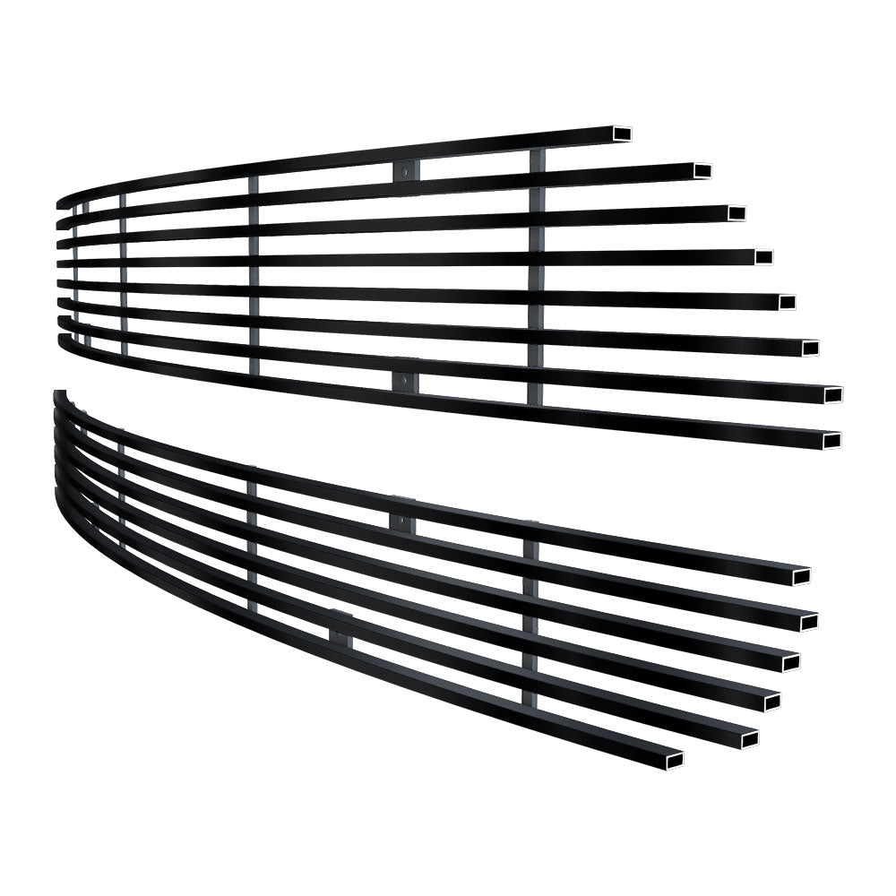 APS GR04FFG28J Main Upper Black Stainless Steel Billet Grille Fits 2019-2023 Ram 1500