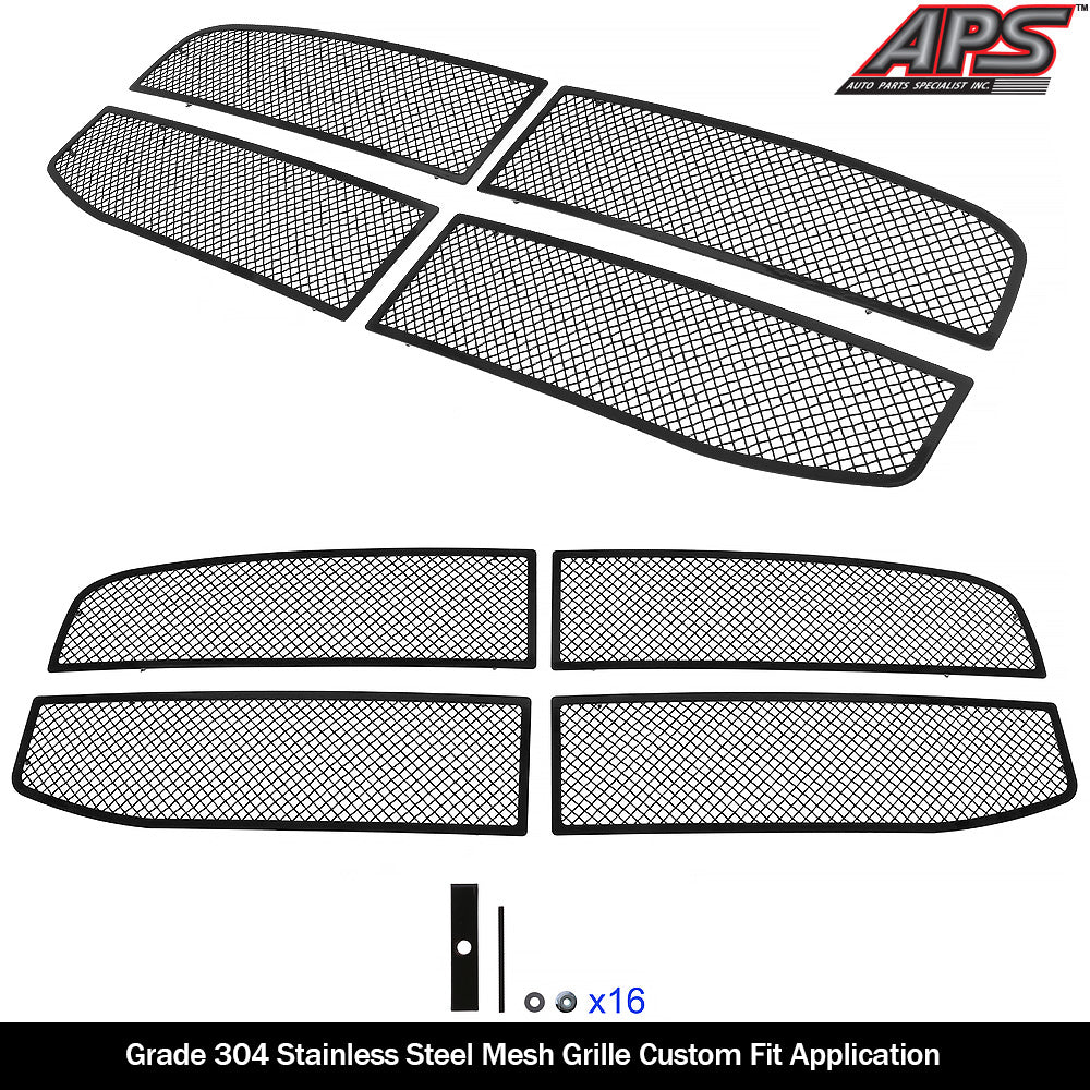 APS GR04GEG19H Main Upper Black Wire Mesh Grille Fits 2006-2008 Dodge Ram 1500