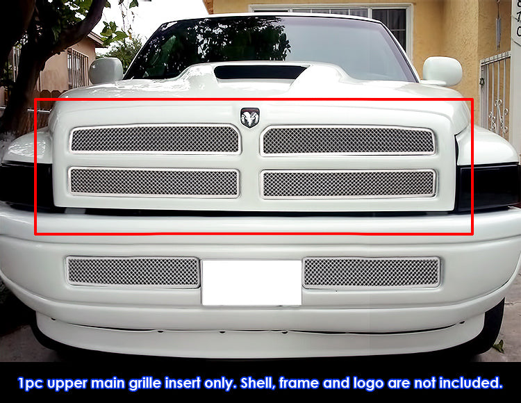 APS GR04GEG21T Main Upper Mesh Grille Fits 1994-2001 Dodge Ram
