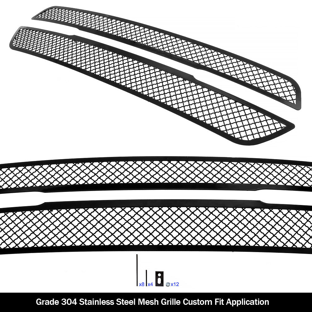 APS GR04GFG28K Main Upper Black Wire Mesh Grille Fits 2019-2023 Ram 1500
