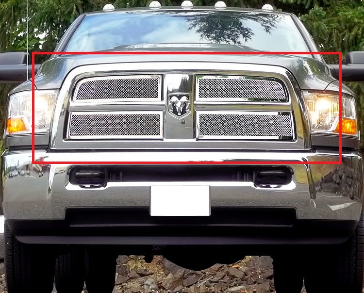 APS GR04GFH64T Main Upper Mesh Grille Fits 2010-2012 Dodge Ram 2500