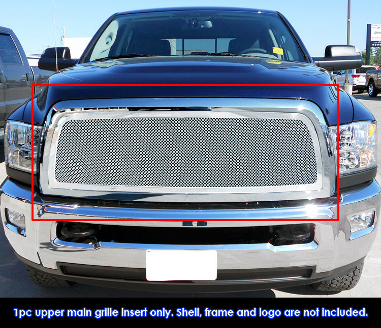 APS GR04GFH79T Main Upper Mesh Grille Fits 2010-2013 Dodge Ram 2500