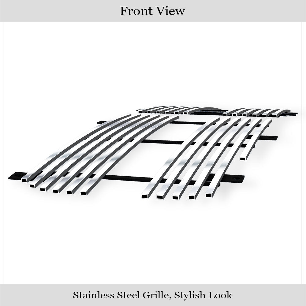 APS GR04HEC44S Main Upper Stainless Steel Billet Grille Fits 2005-2007 Dodge Dakota