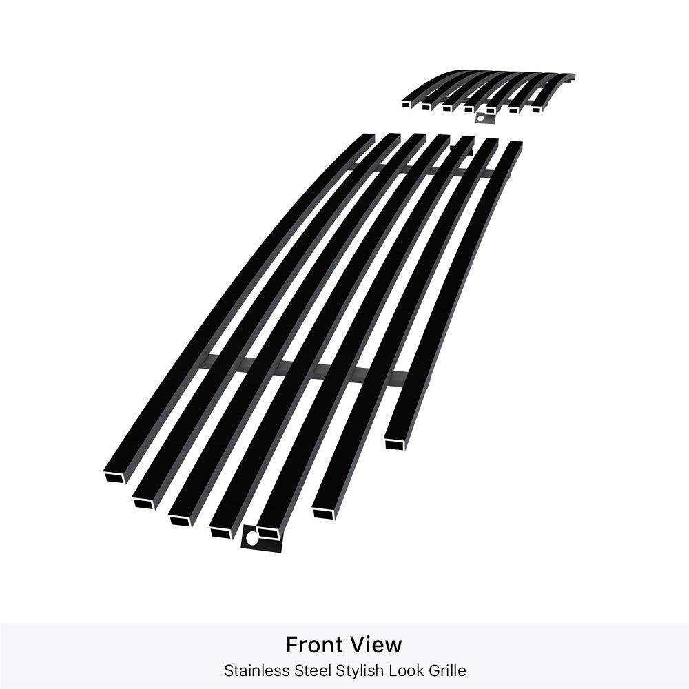 APS GR04HEJ75J Lower Bumper Black Stainless Steel Billet Grille Fits 1999-2001 Dodge Ram