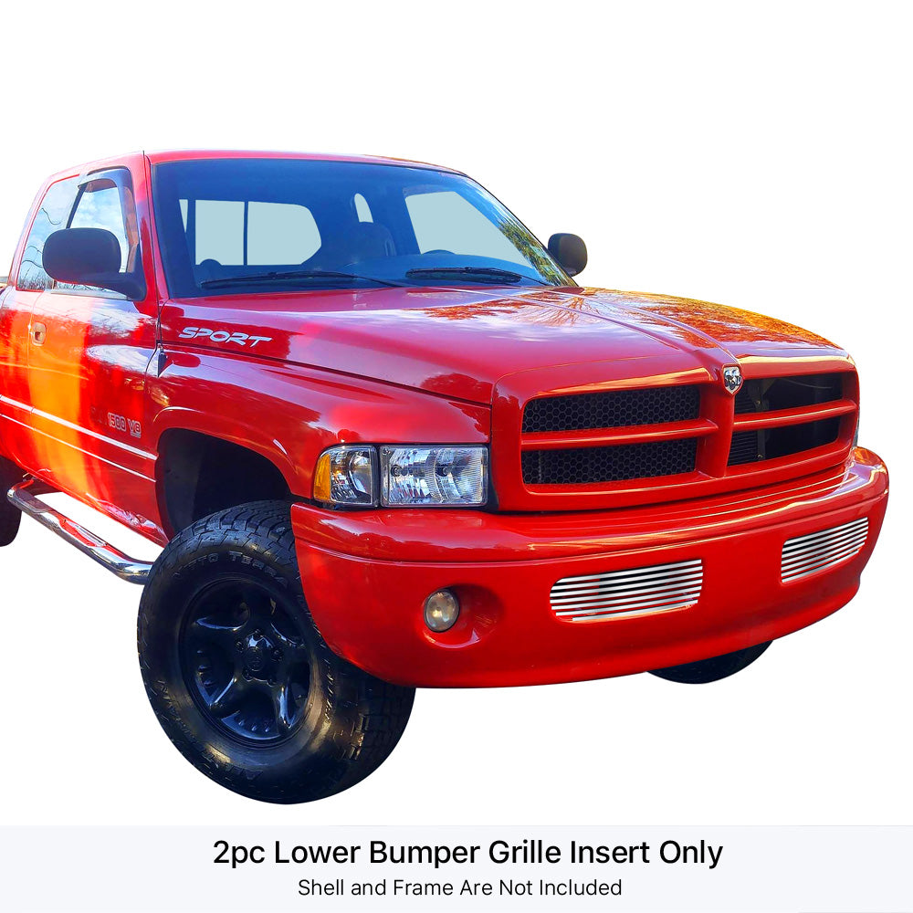 APS GR04HEJ75S Lower Bumper Stainless Steel Billet Grille Fits 1999-2001 Dodge Ram