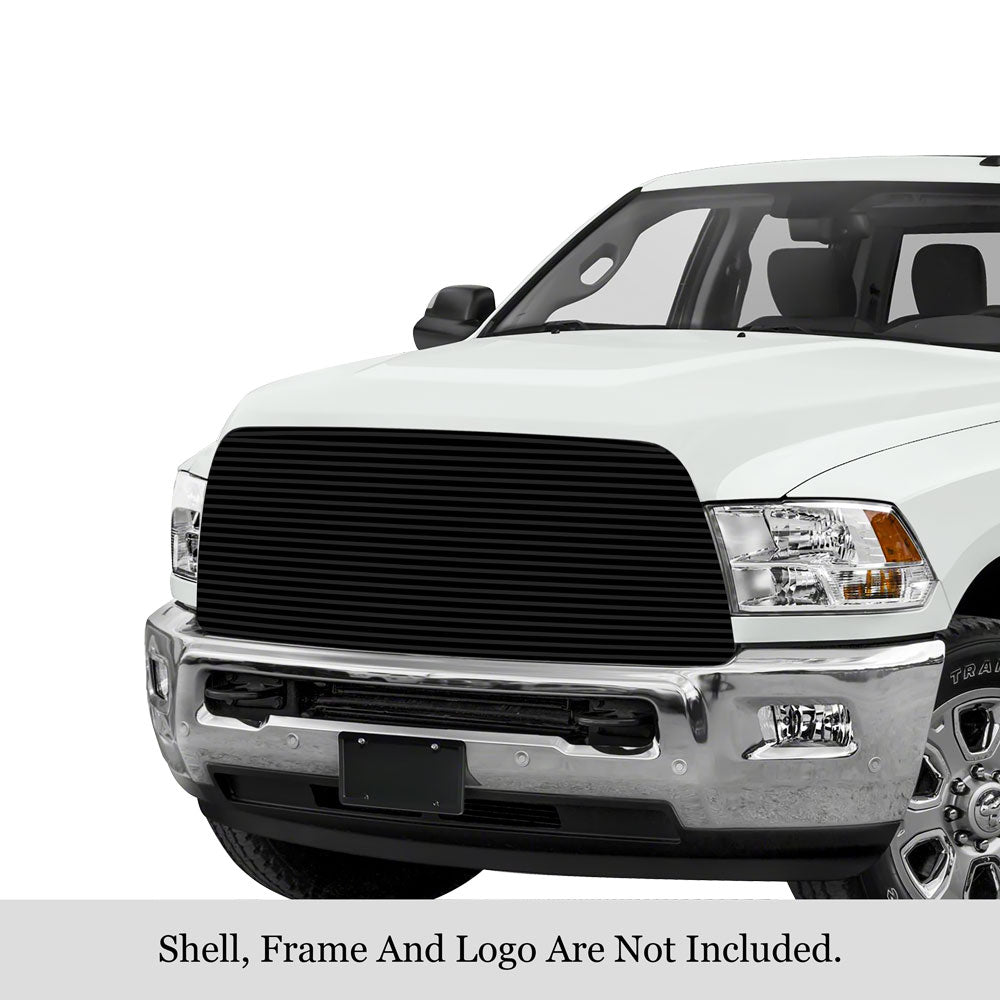 APS GR04HFC30J Main Upper Black Stainless Steel Billet Grille Fits 2013-2018 Ram 2500