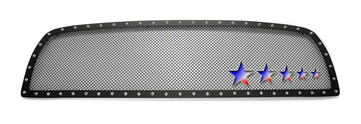 APS GR04LEA69H Main Upper Rivet Grille Fits 2009-2012 Dodge Ram 1500