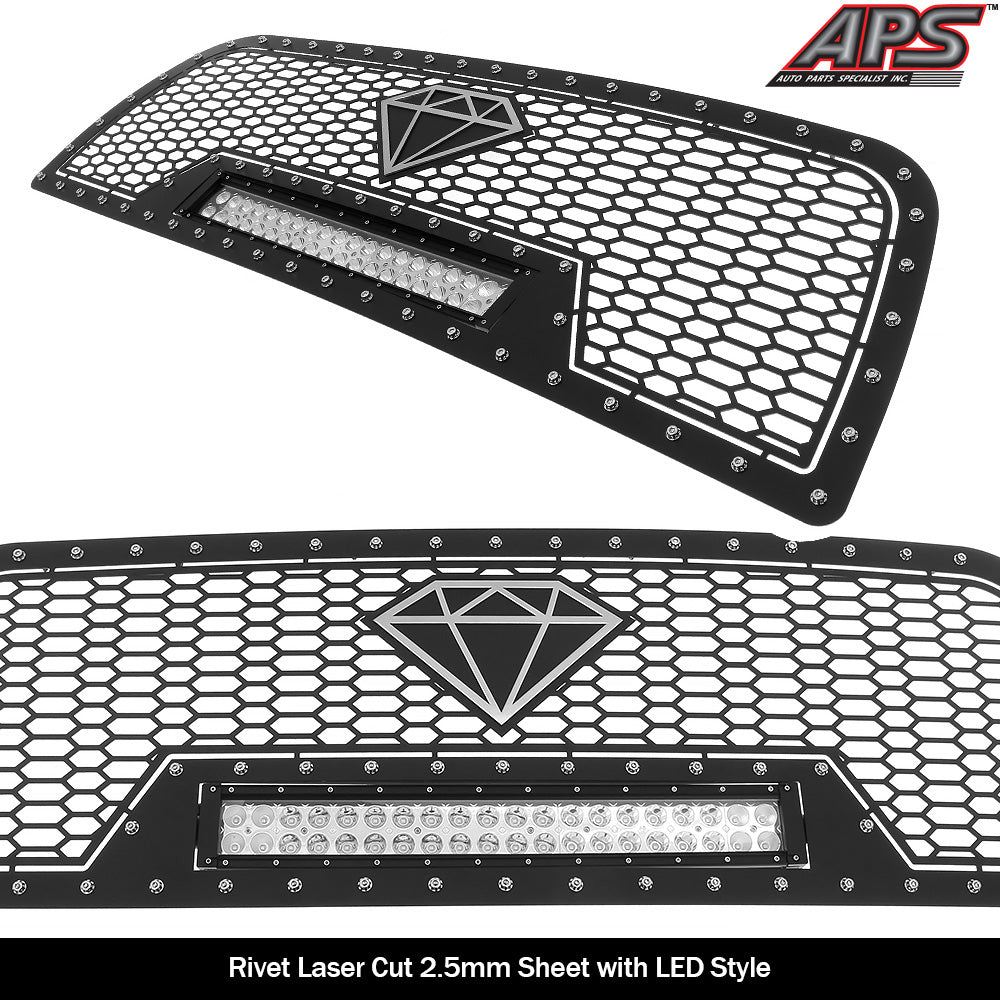 APS GR04LFC30L Main Upper Rivet Grille Fits 2013-2018 Ram 2500