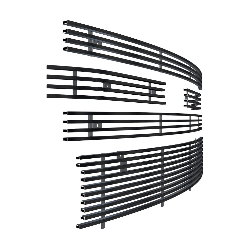 APS GR06FAJ38J Main Upper & Lower Bumper Black Stainless Steel Billet Grille Fits 2011-2016 Ford F-250 SD