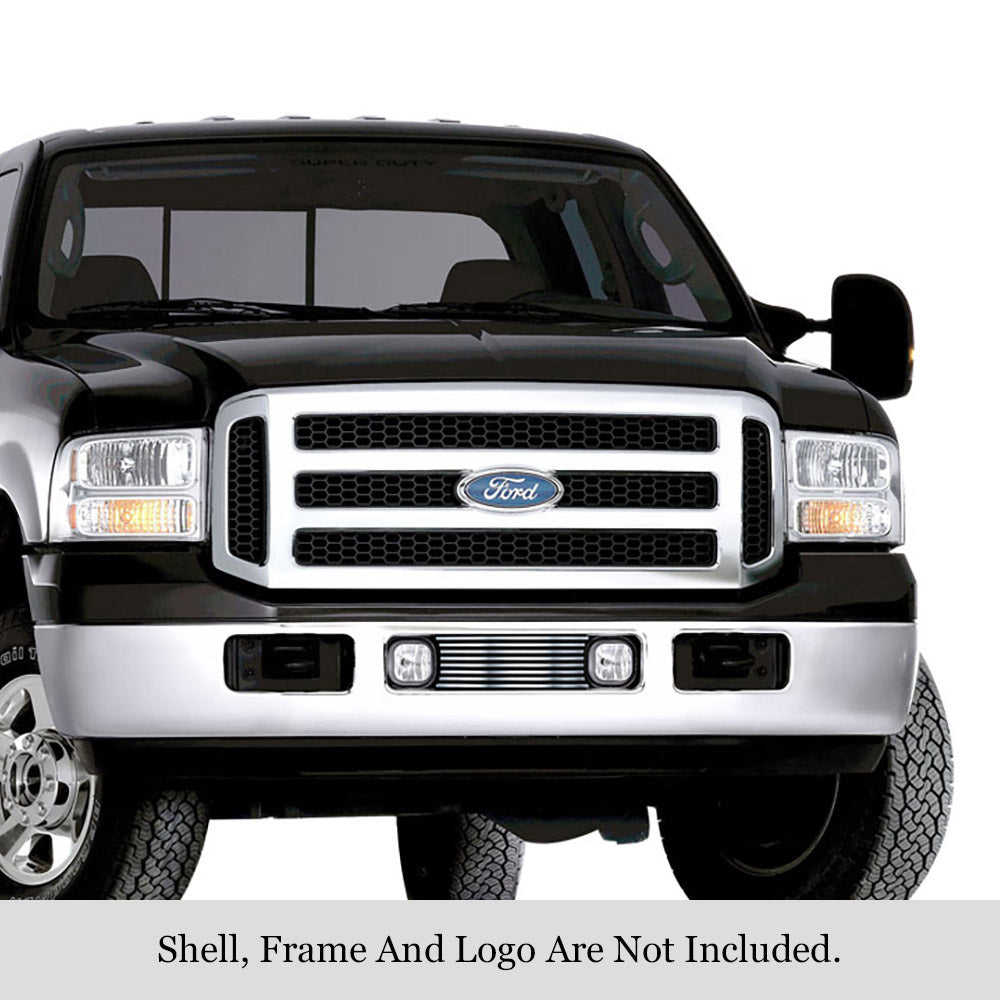 APS GR06FEC56C Lower Bumper Stainless Steel Billet Grille Fits 2005-2007 Ford Excursion