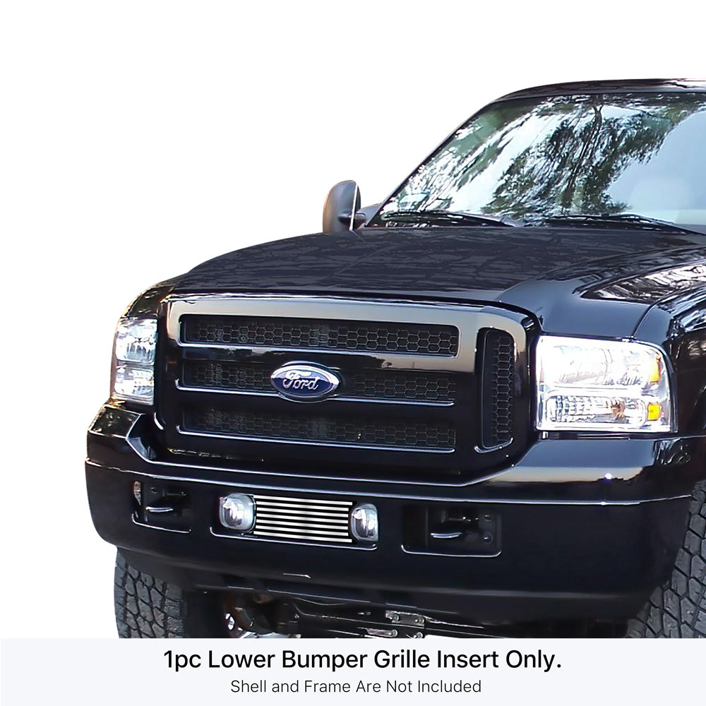 APS GR06FEC56S Lower Bumper Stainless Steel Billet Grille Fits 2005-2007 Ford Excursion