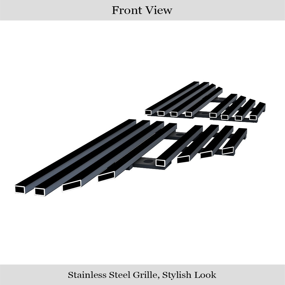 APS GR06FEE42J Side Vent Black Stainless Steel Billet Grille Fits 2008-2010 Ford F-250