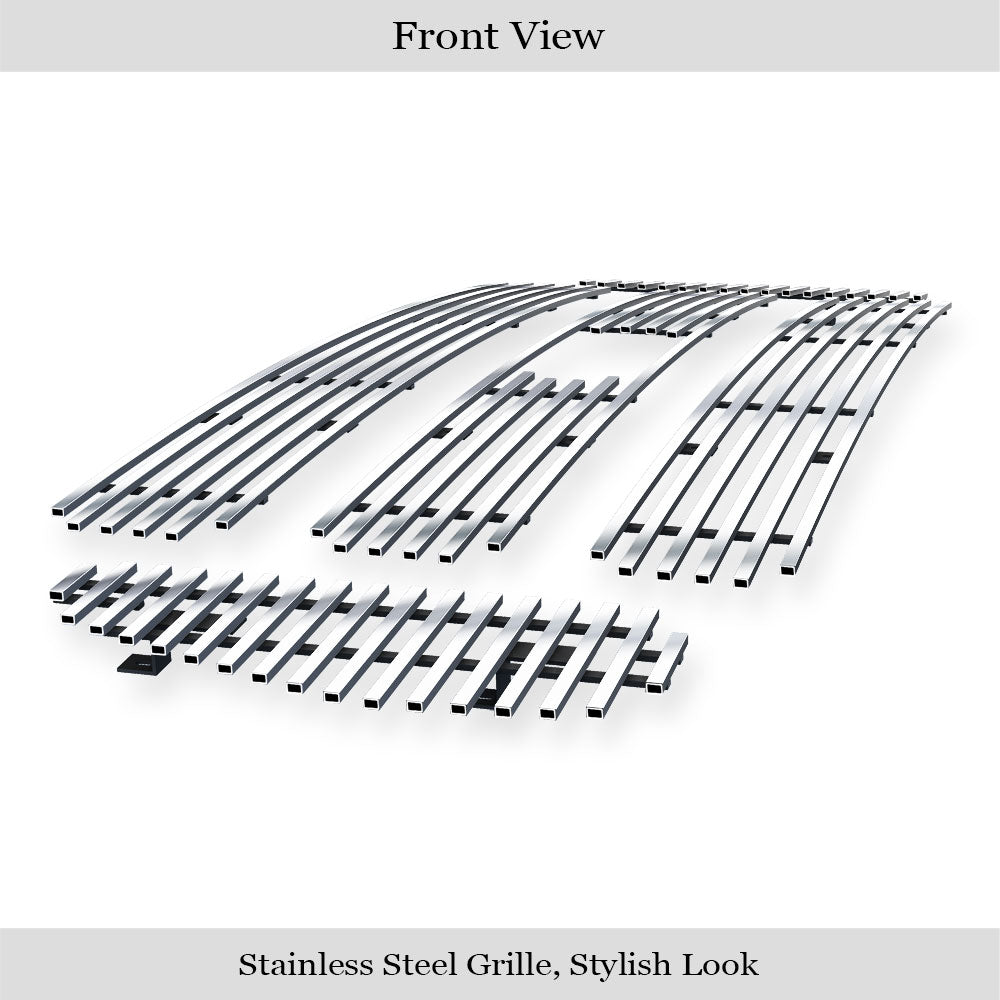 APS GR06FEH00S Main Upper Stainless Steel Billet Grille Fits 2004-2015 Ford F-650
