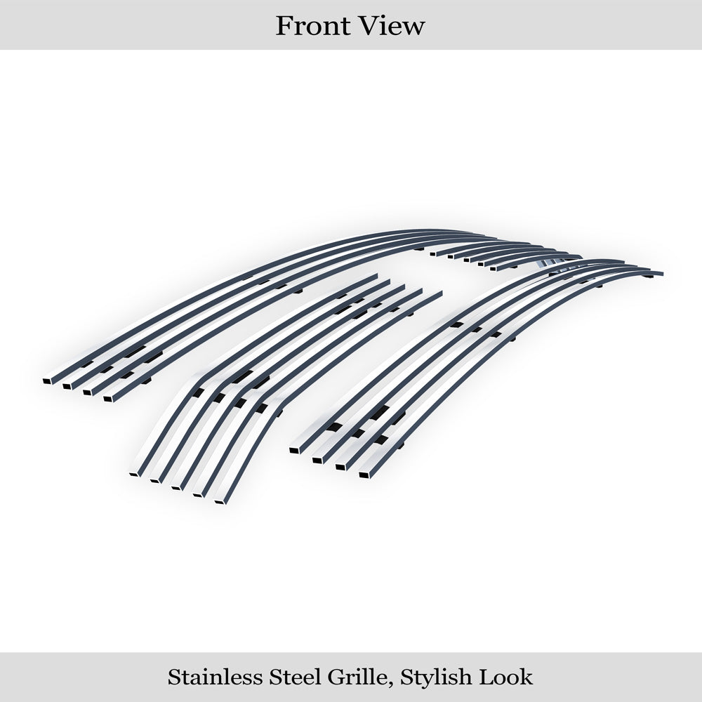 APS GR06FEI24S Main Upper Stainless Steel Billet Grille Fits 2013-2014 Ford F-150