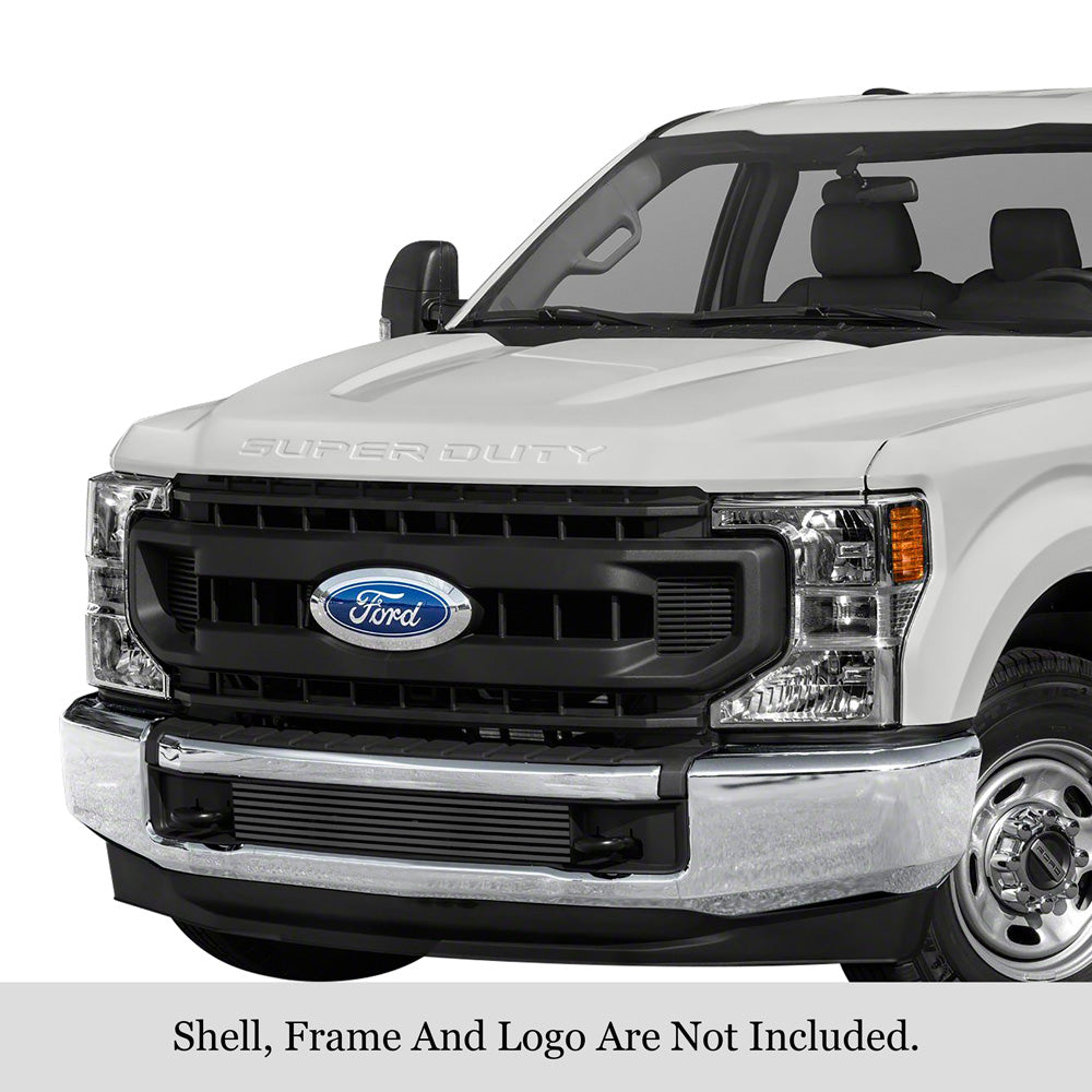 APS GR06FEJ66J Lower Bumper Black Stainless Steel Billet Grille Fits 2020-2022 Ford F-250