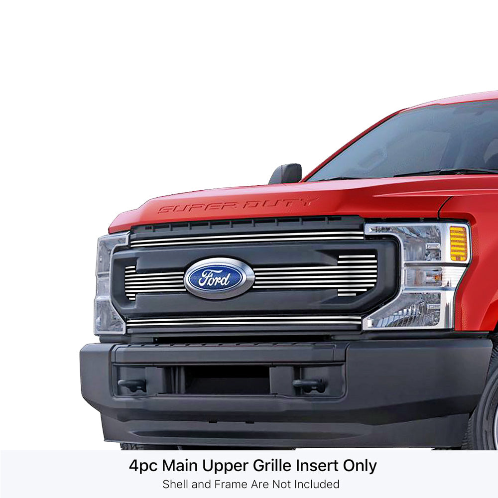 APS GR06FEJ79S Main Upper Stainless Steel Billet Grille Fits 2020-2021 Ford F-250