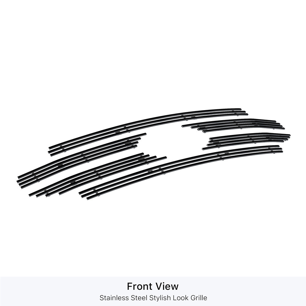 APS GR06FEJ80J Main Upper Black Stainless Steel Billet Grille Fits 2020-2022 Ford F-250