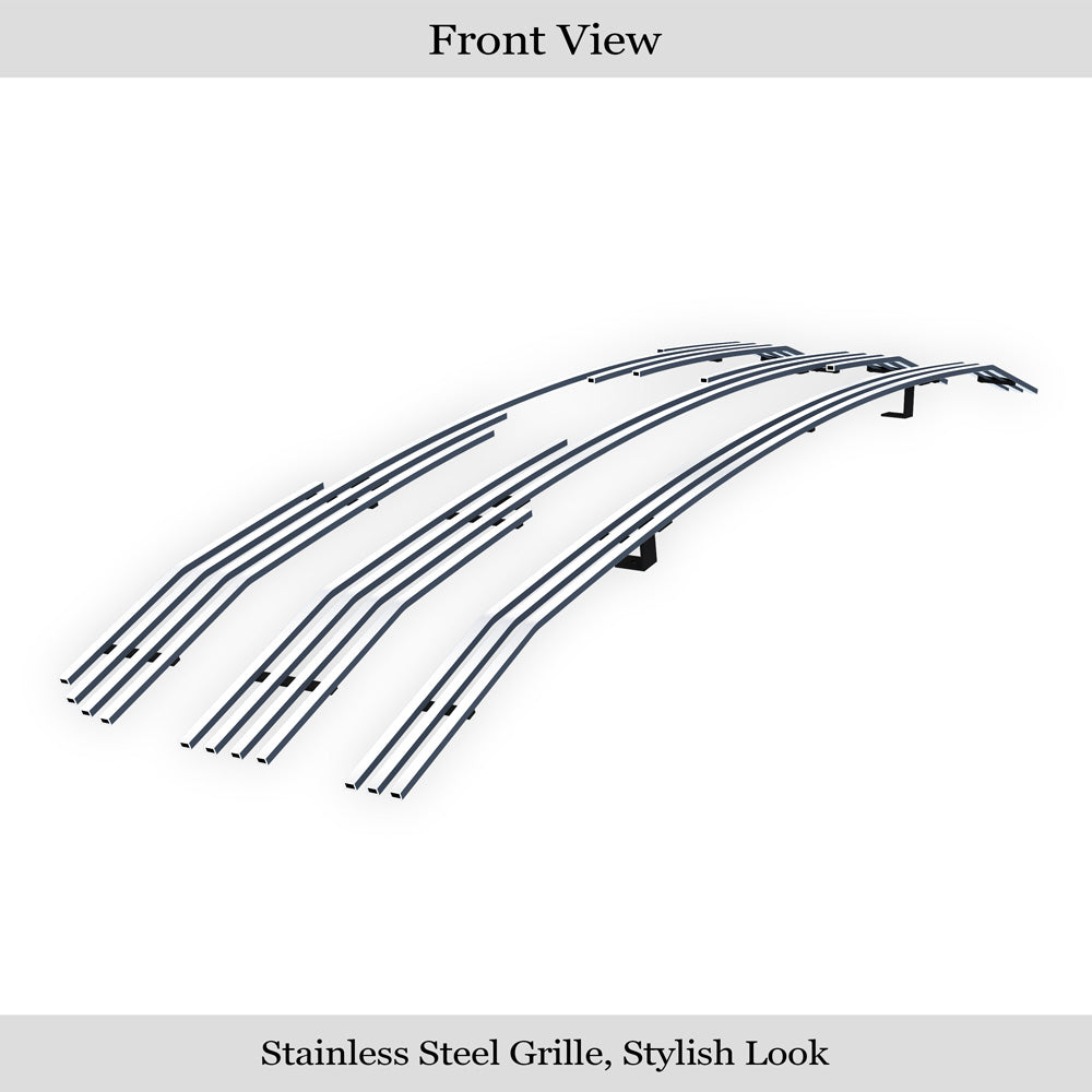 APS GR06FFC12S Main Upper Stainless Steel Billet Grille Fits 2015-2017 Ford F-150