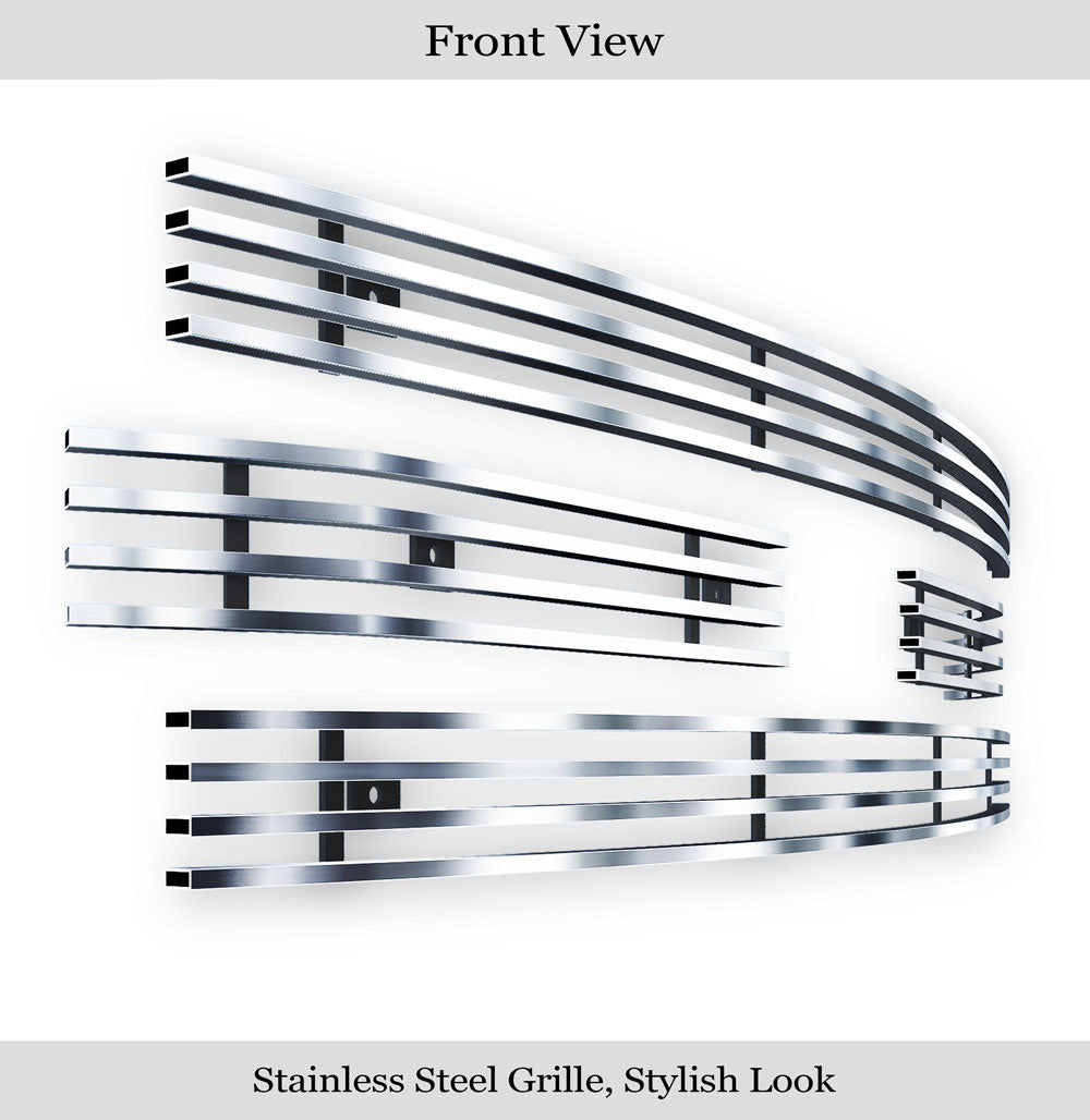 APS GR06FFH27S Main Upper Stainless Steel Billet Grille Fits 2011-2016 Ford F-250 SD