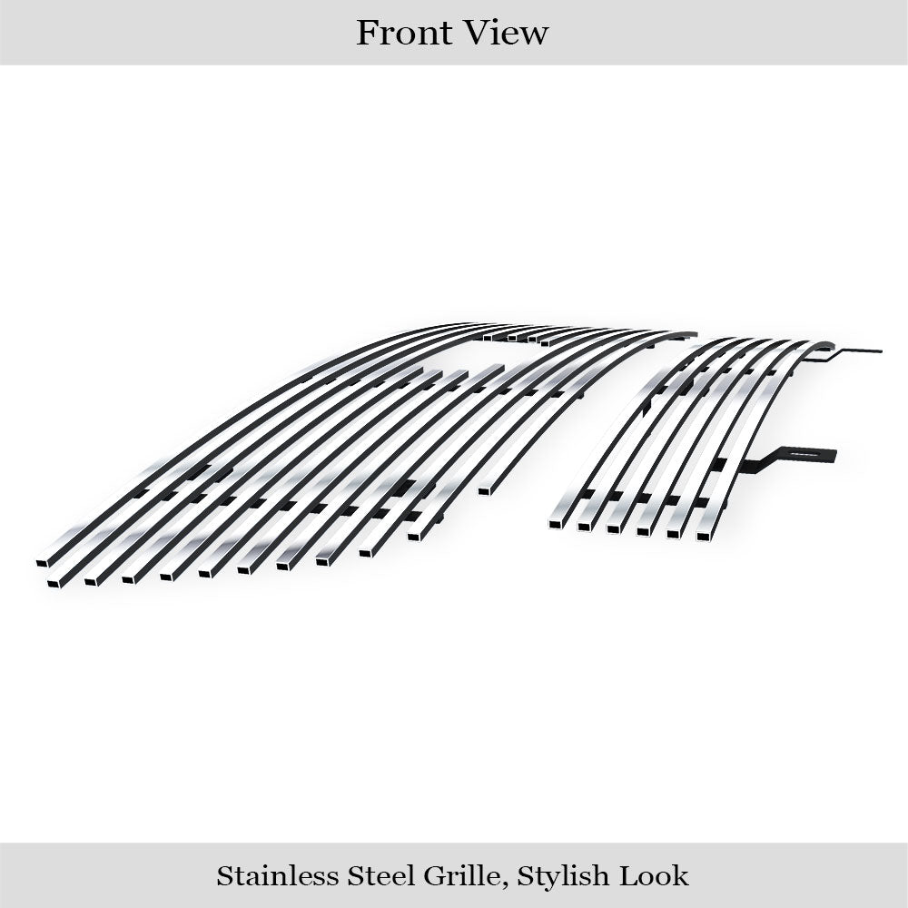 APS GR06FGF56S Main Upper&Lower Bumper Stainless Steel Billet Grille Fits 2001-2003 Ford F-150