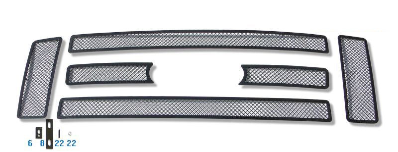 APS GR06GEC27H Main Upper Black Wire Mesh Grille Fits 2008-2010 Ford F-250