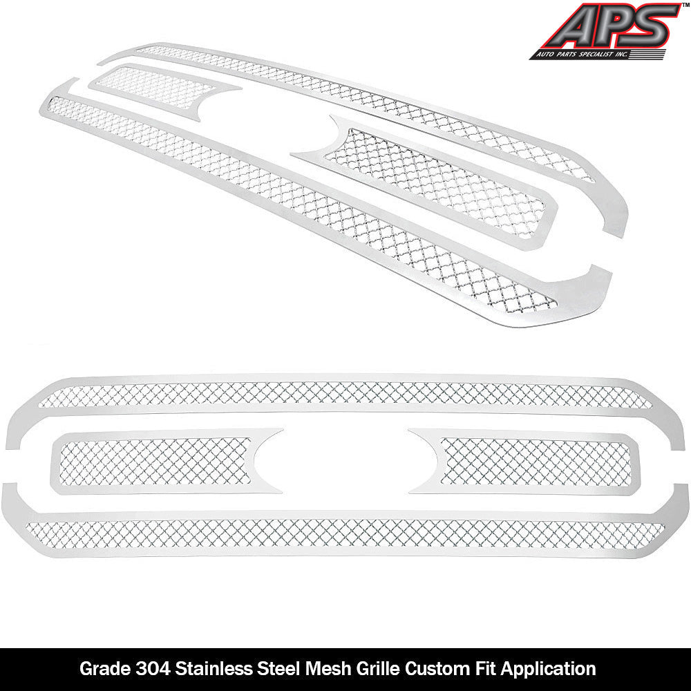 APS GR06GEJ77S Main Upper Mesh Grille Fits 2021-2023 Ford F-150