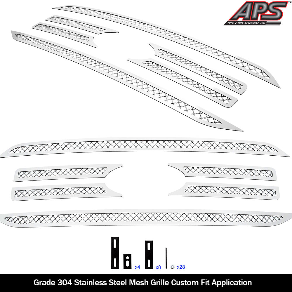 APS GR06GEJ78S Main Upper Mesh Grille Fits 2021-2023 Ford F-150