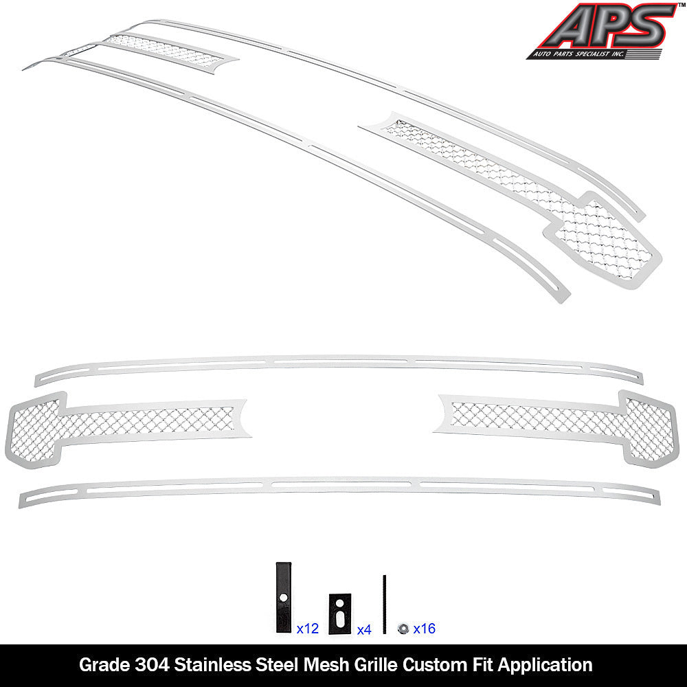 APS GR06GEJ79S Main Upper Mesh Grille Fits 2020-2021 Ford F-250