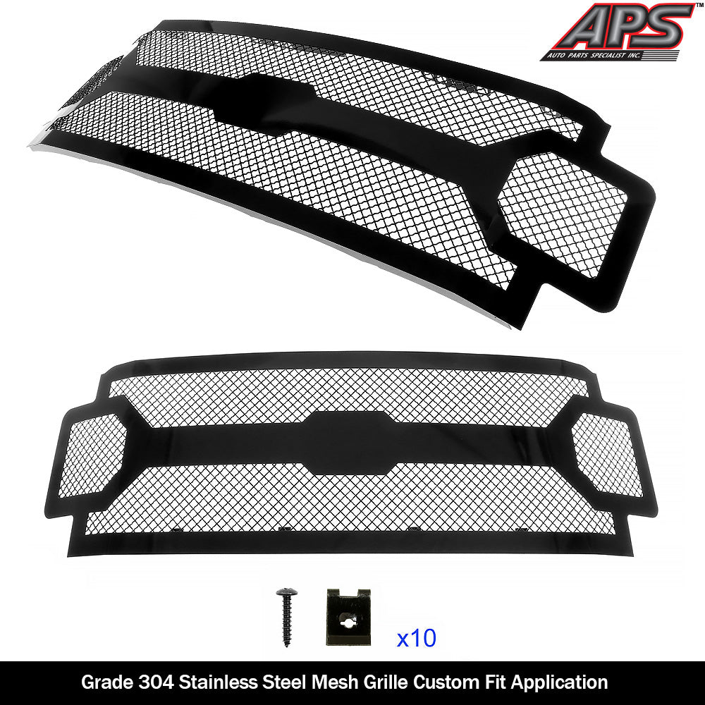 APS GR06GFC63K Main Upper Black Wire Mesh Grille Fits 2017-2019 Ford F-250