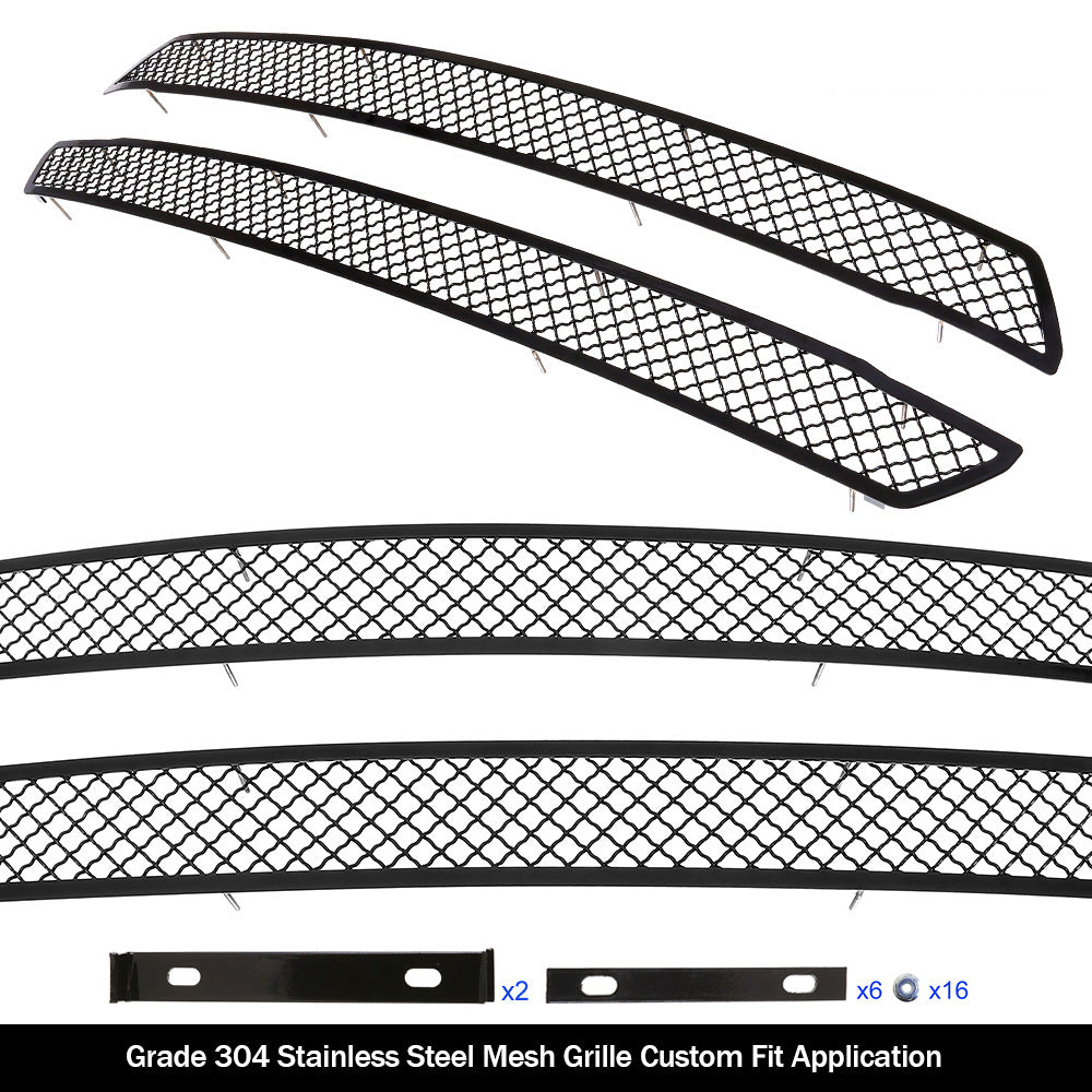 APS GR06GFD42K Main Upper Black Wire Mesh Grille Fits 2018-2020 Ford F-150