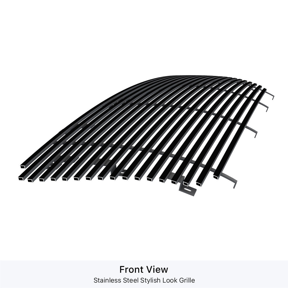 APS GR06HEB60J Main Upper Black Stainless Steel Billet Grille Fits 2004-2008 Ford F-150