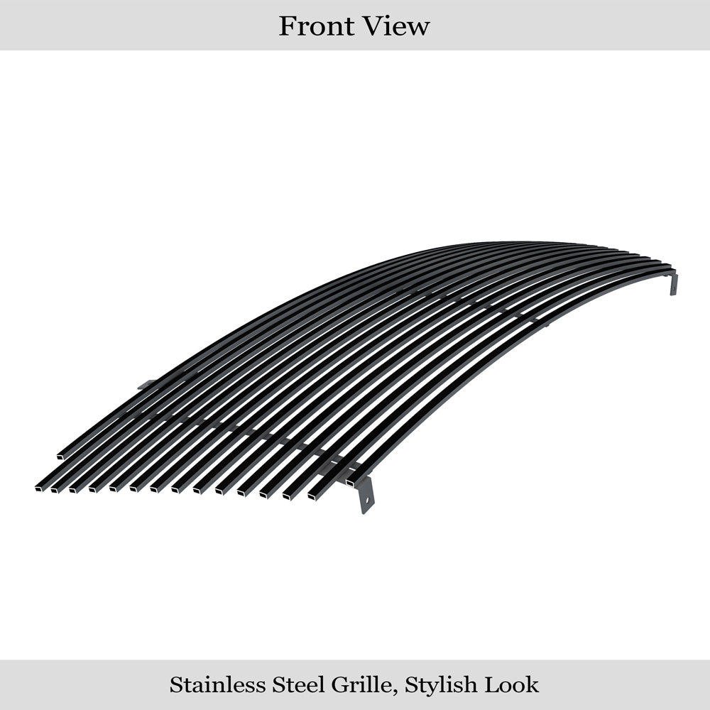 APS GR06HEC50J Main Upper Black Stainless Steel Billet Grille Fits 2004-2008 Ford F-150