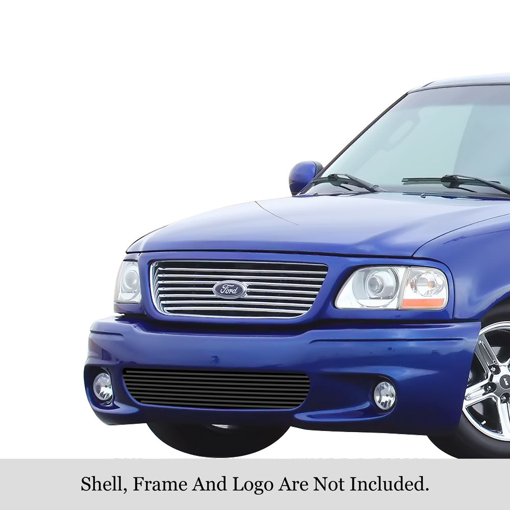 APS GR06HEC84J Lower Bumper Black Stainless Steel Billet Grille Fits 1999-2003 Ford F-150