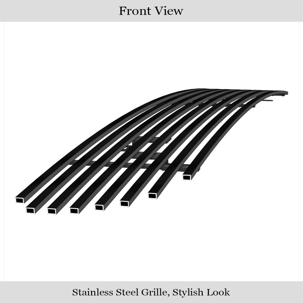 APS GR06HEC84J Lower Bumper Black Stainless Steel Billet Grille Fits 1999-2003 Ford F-150