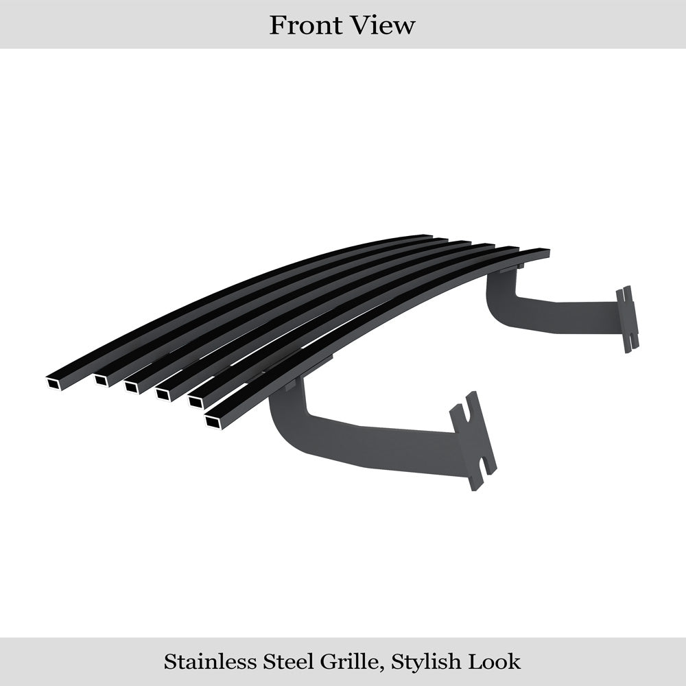 APS GR06HEC98J Lower Bumper Black Stainless Steel Billet Grille Fits 1999-2004 Ford F-250 SD