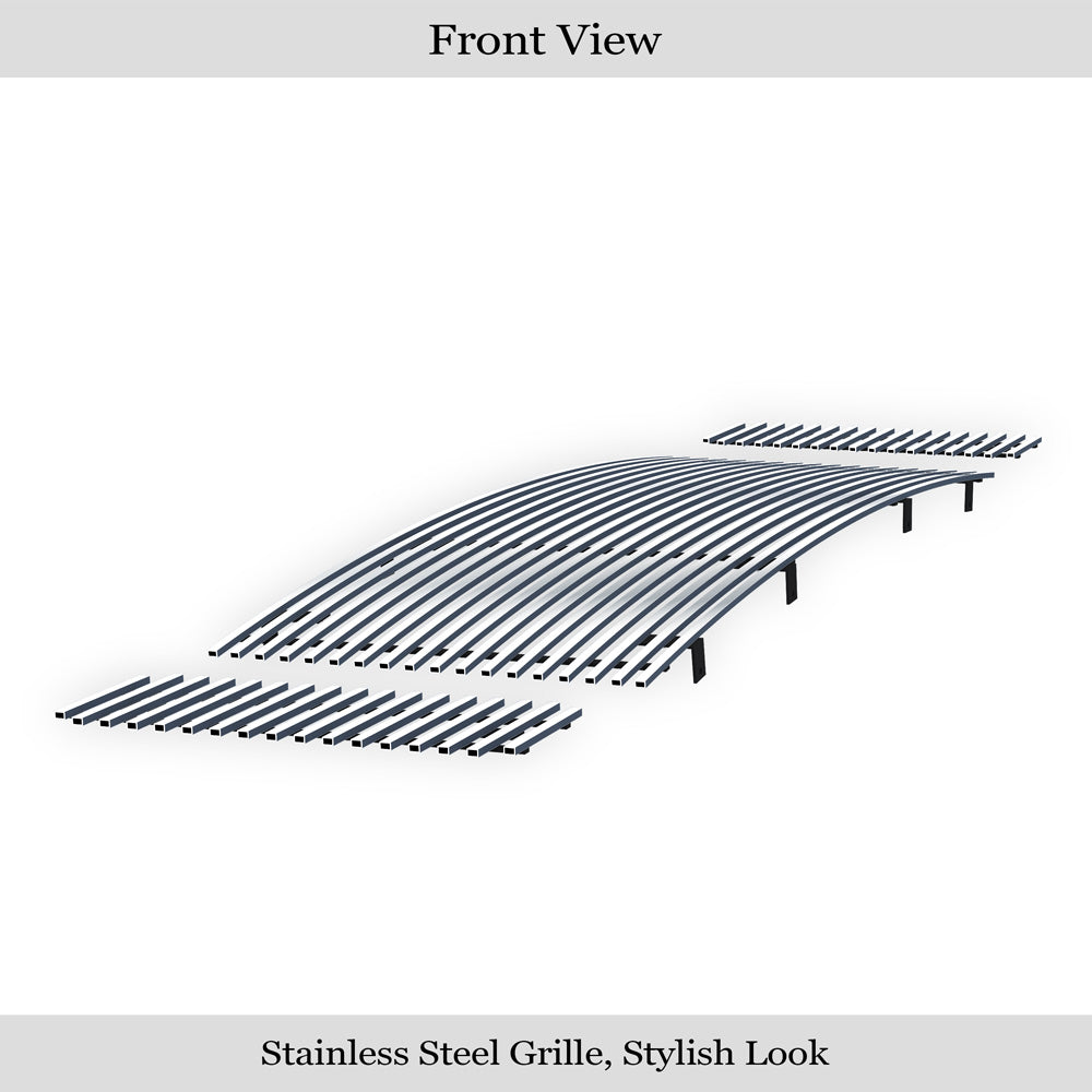 APS GR06HEE41S Main Upper Stainless Steel Billet Grille Fits 2008-2010 Ford F-250