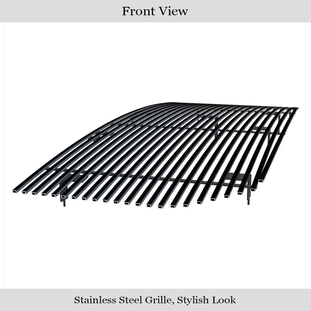 APS GR06HFC10J Main Upper Black Stainless Steel Billet Grille Fits 2015-2017 Ford F-150