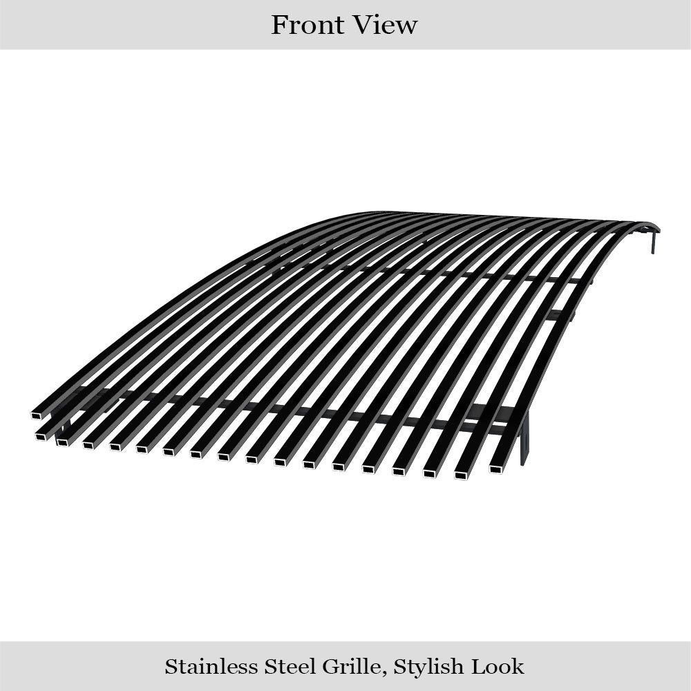 APS GR06HFD14J Main Upper Black Stainless Steel Billet Grille Fits 2009-2014 Ford F-150