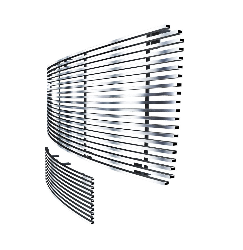 APS GR06HFF14S Main Upper & Lower Bumper Stainless Steel Billet Grille Fits 2009-2014 Ford F-150