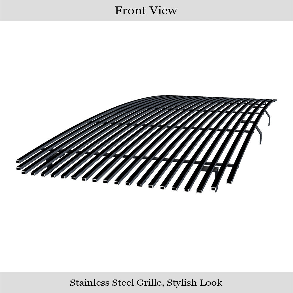 APS GR06HFH28J Main Upper Black Stainless Steel Billet Grille Fits 2011-2016 Ford F-250 SD