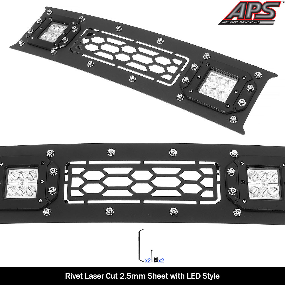 APS GR06LFD01L Lower Bumper Rivet Grille Fits 2018-2020 Ford F-150