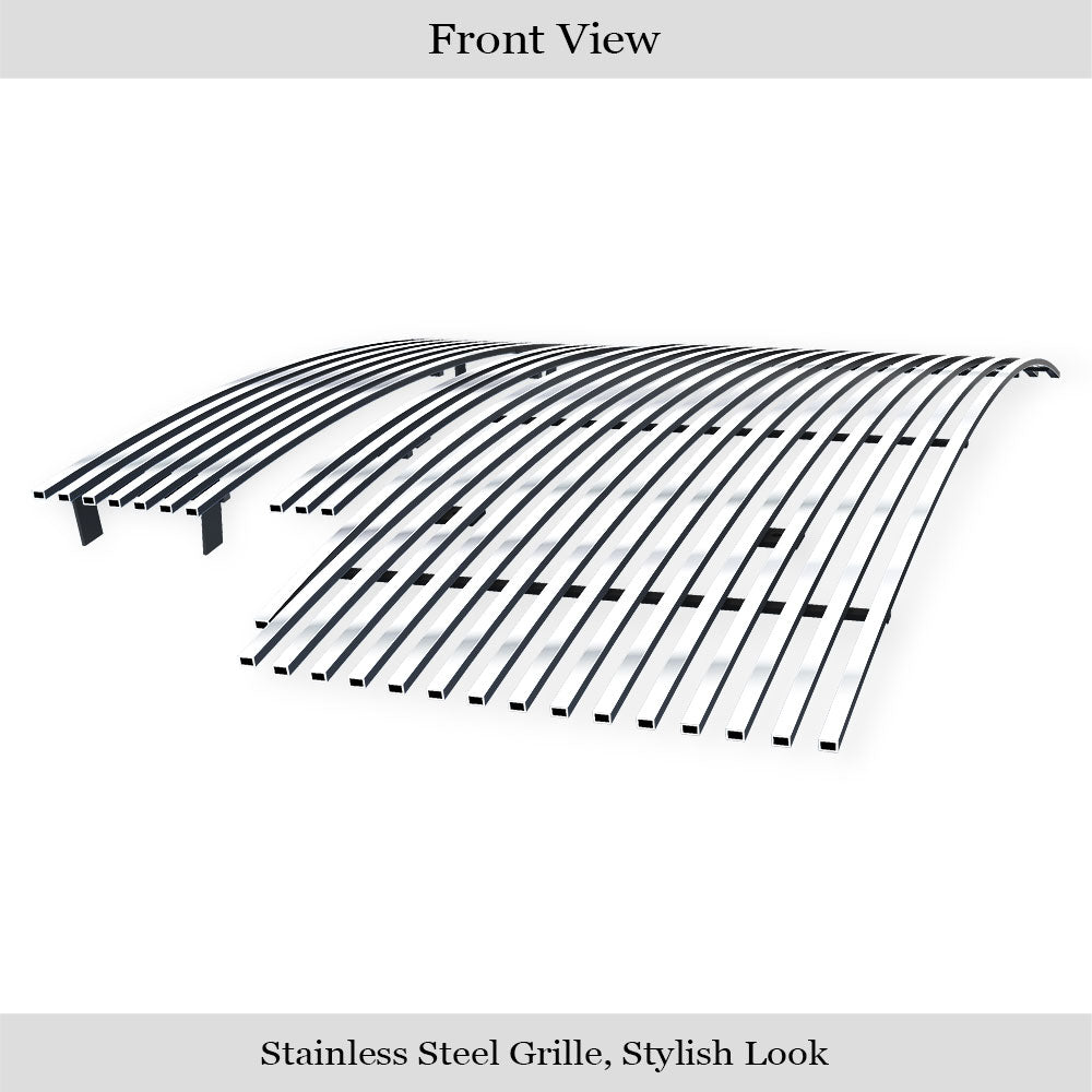 APS GR07FAA83S Main Upper & Top Bumper & Lower Bumper Stainless Steel Billet Grille Fits 2007-2013 GMC Sierra 1500