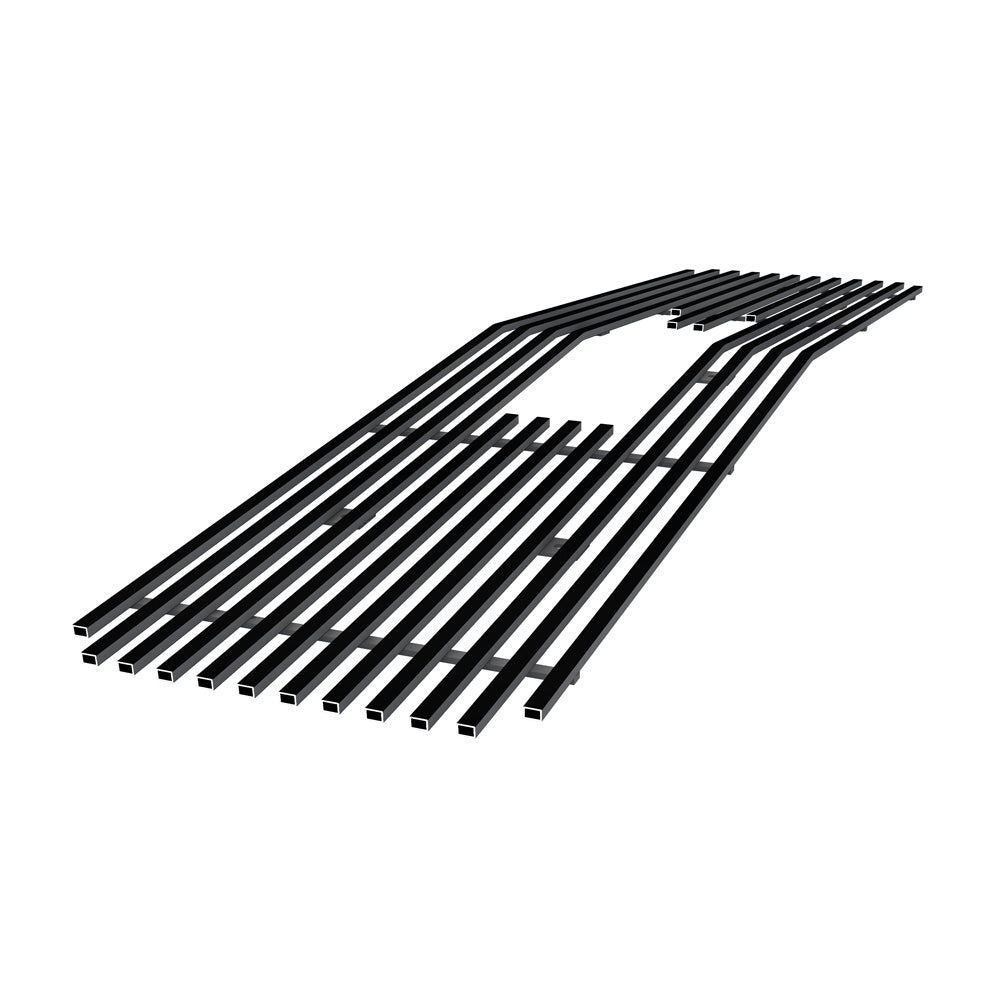 APS GR07FEB71J Main Upper Black Stainless Steel Billet Grille Fits 1994-1998 GMC C/K Pickup