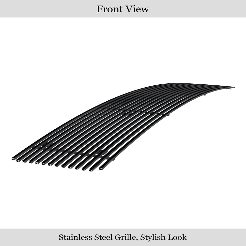 APS GR07FEG64J Main Upper Black Stainless Steel Billet Grille Fits 2003-2009 GMC Topkick C4500