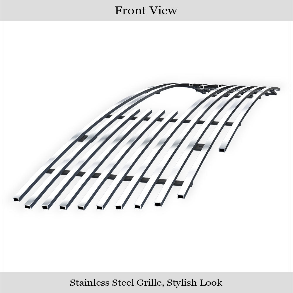 APS GR07FEG71S Main Upper Stainless Steel Billet Grille Fits 2003-2006 GMC Sierra 1500