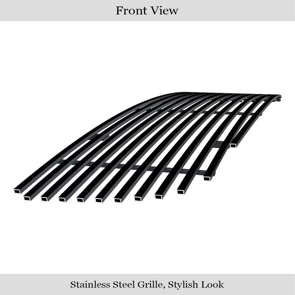 APS GR07FEG72J Main Upper Black Stainless Steel Billet Grille Fits 2003-2006 GMC Sierra 1500