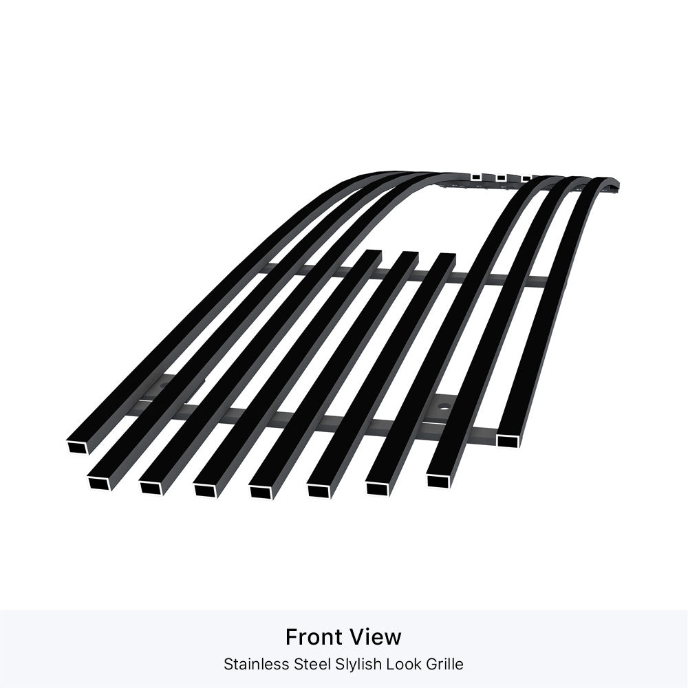 APS GR07FEG73J Main Upper Black Stainless Steel Billet Grille Fits 1998-2003 GMC Jimmy